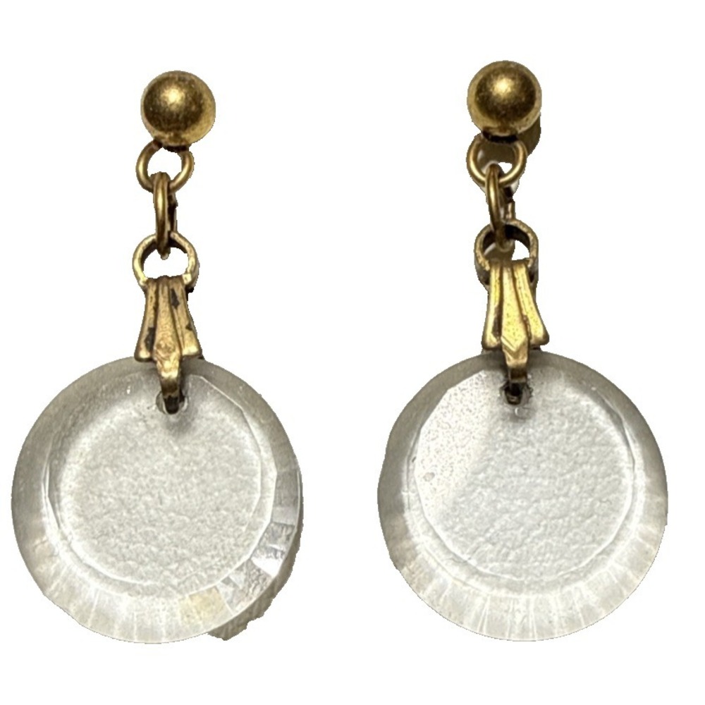 Simply Whispers Gold Tone and Clear Crystal Earrings J19-19